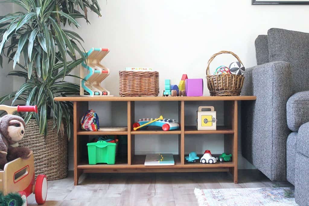 minimalist toy storage