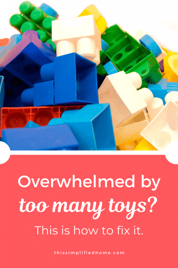 If you’re drowning in toys, you’re not alone. Toys bombard us from every direction. Here are 6 tips to reduce frustration from having too many toys.