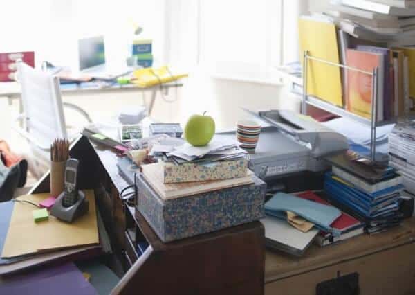 How to Declutter Your Home Office When You're Overwhelmed by a Messy House