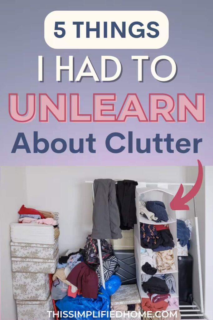 Corner of a cluttered closet.
